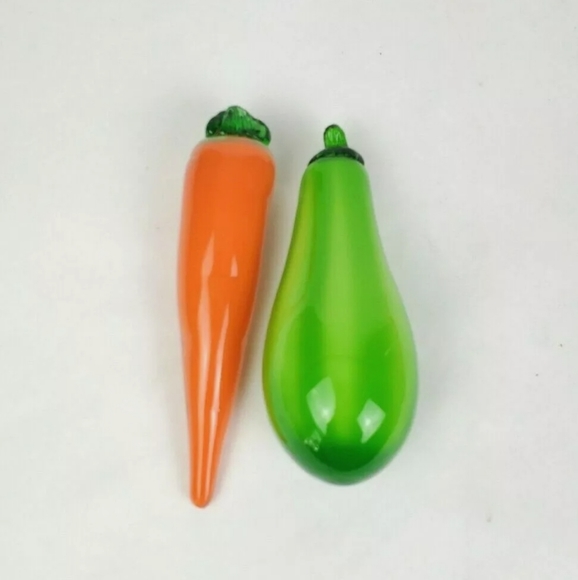 MCM blown glass realistic fruit veggie set - Picture 4 of 12